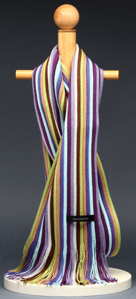 Striped knit scarf 3