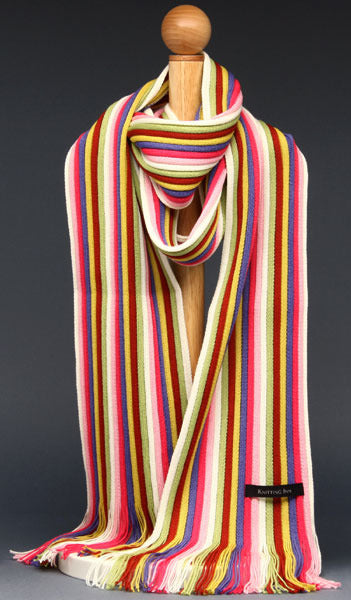 Striped knit scarf 7